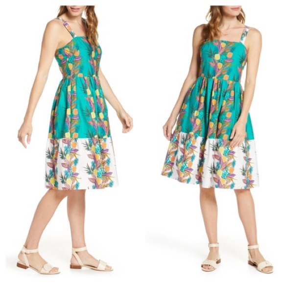 pineapple print sundress